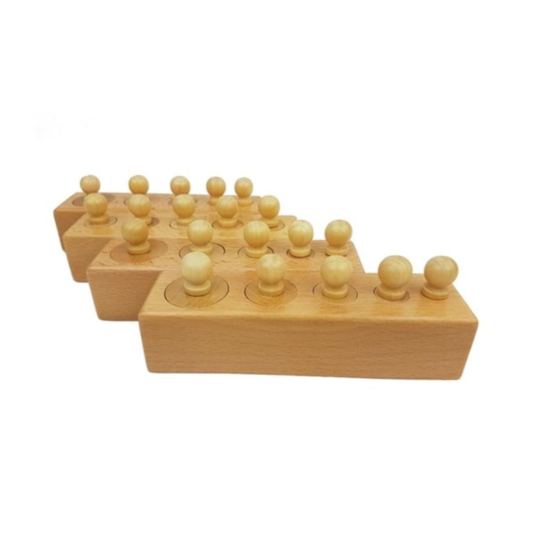 Montessori IFIT Knobbed Cylinder Blocks Mini