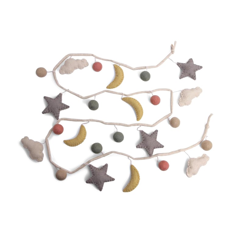 Montessori Én Gry & Sif Night Garland Moon and Stars