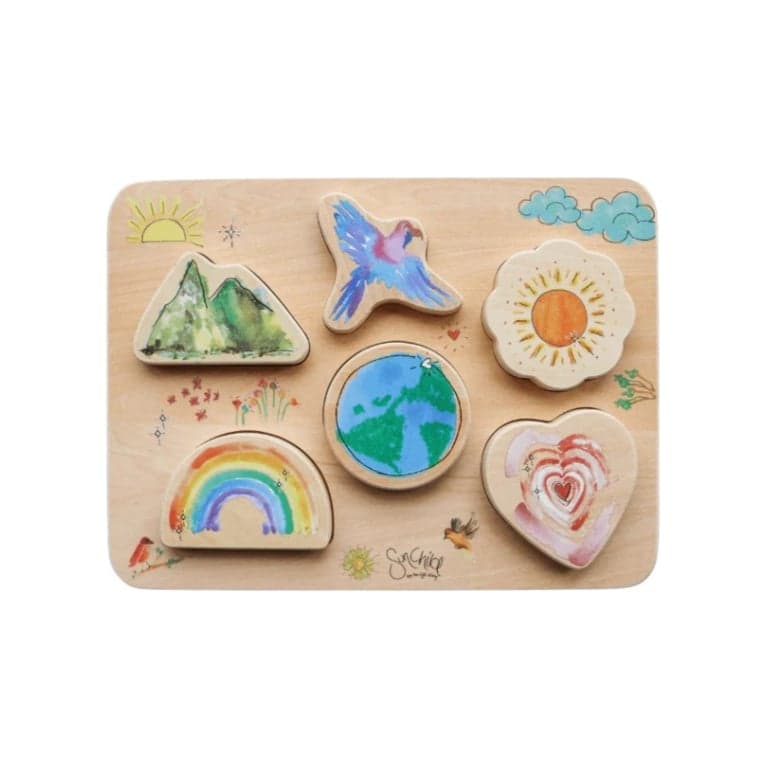 SunChild Affirmation Wooden Puzzle - Montessori Product