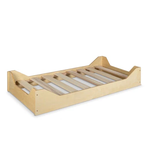 Montessori My Happy Helpers My First Monti Floor Bed Varnished Birch Single