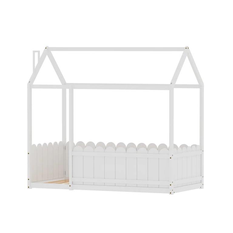 Montessori Artiss Bed Frame House Single White Kori