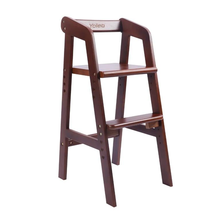 Yoleo Adjustable Wooden High Chair Nut-Brown