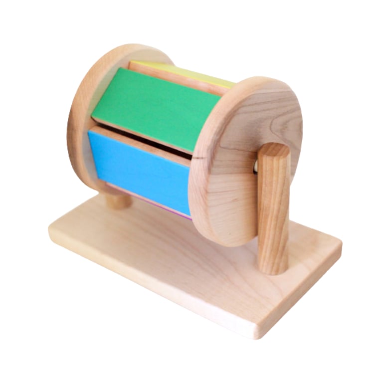 Montessori Heir+Loom Kids Montessori Spinning Rainbow Drum