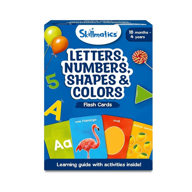 Montessori Skillmatics Thick Flash Cards Letters, Numbers, Shapes, Colors