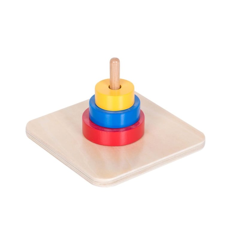 Montessori Montessori Outlet 3 Colored Discs on Vertical Dowel