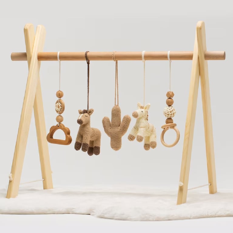 Montessori Wonder Pecker Horse Baby Play Gym Set