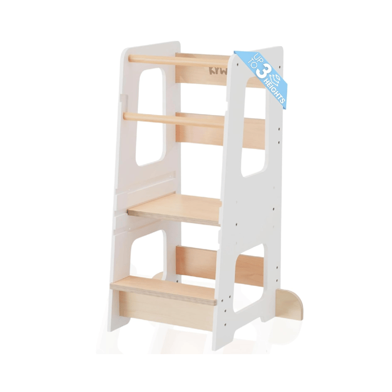Montessori KYWAI Adjustable Toddler Tower White