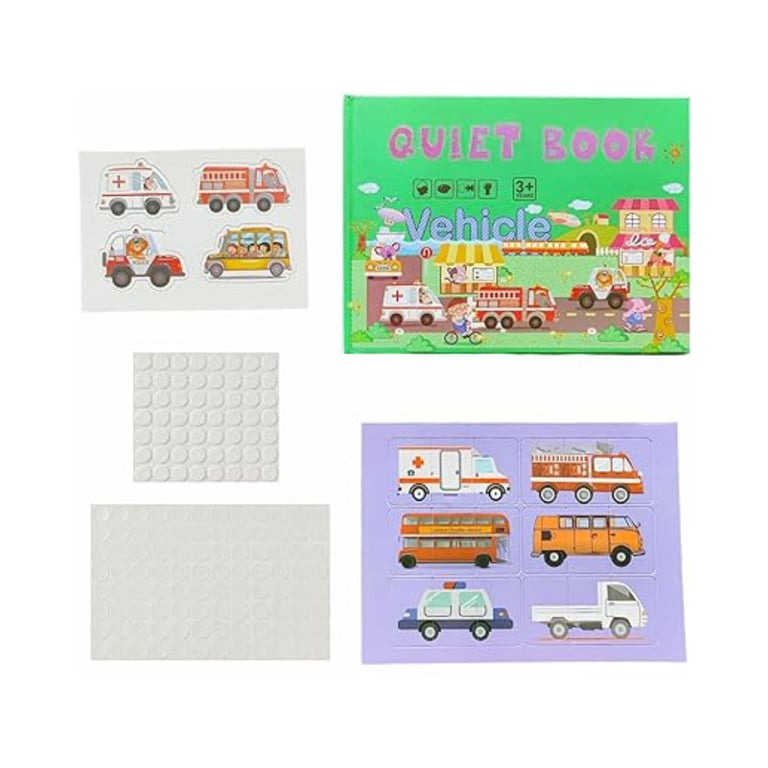 Montessori MIKNEKE DIY Montessori Quiet Book Vehicle