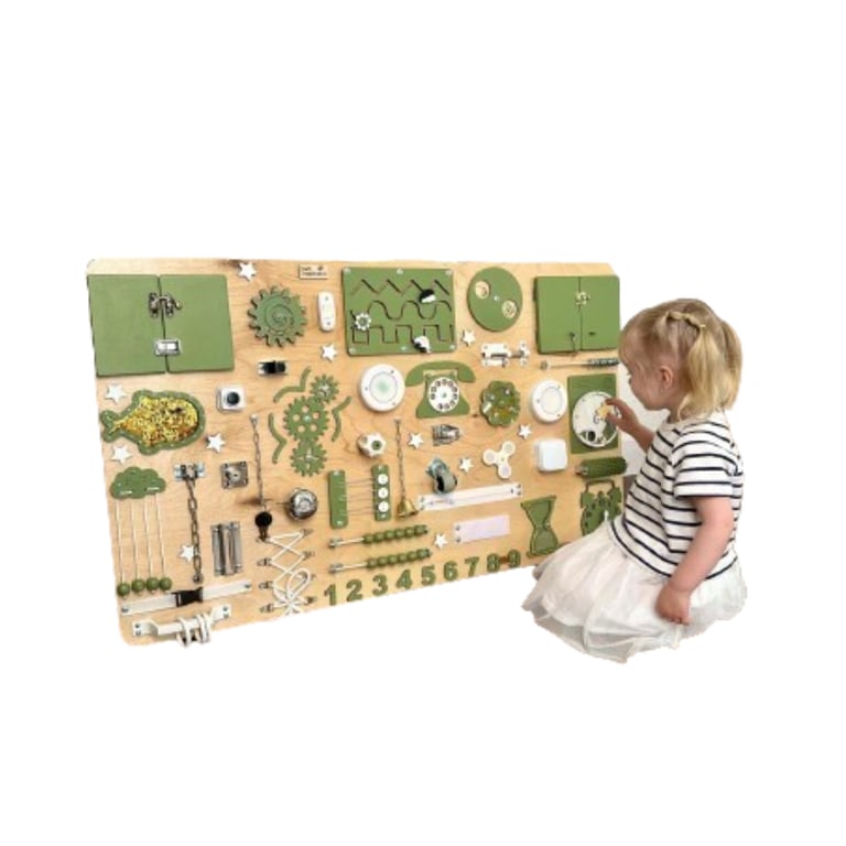 Montessori Best Busy Board Wall-Mounted Busy Board 60 x 100 cm