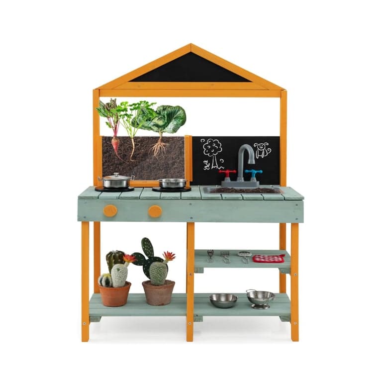 Honey Joy Mud Kitchen With Root Viewer Planter