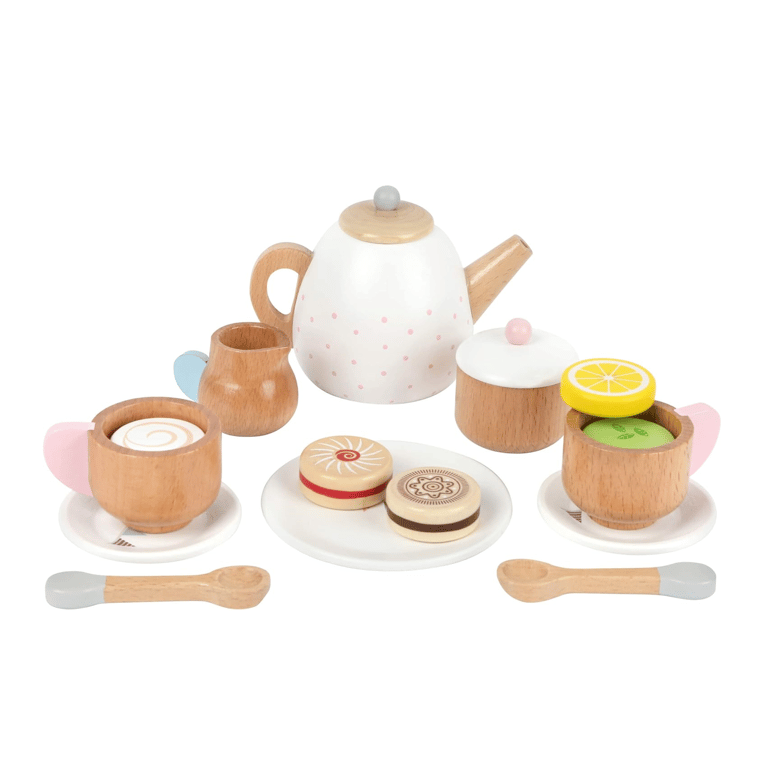 Montessori Small Foot Premium 17-Piece Toy Tea Play Set