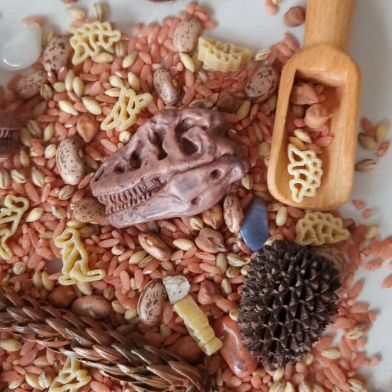 Curious by Nature Dino Dig Sensory Base With a Mini Strainer