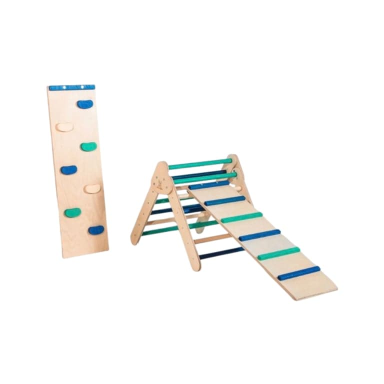 Bunny Hopkins Pikler Triangle Ocean Explorer Mini With Ladder and Rock Wall