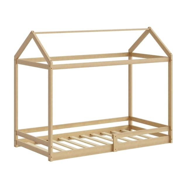 Oikiture Single Floor Bed With Slats Natural