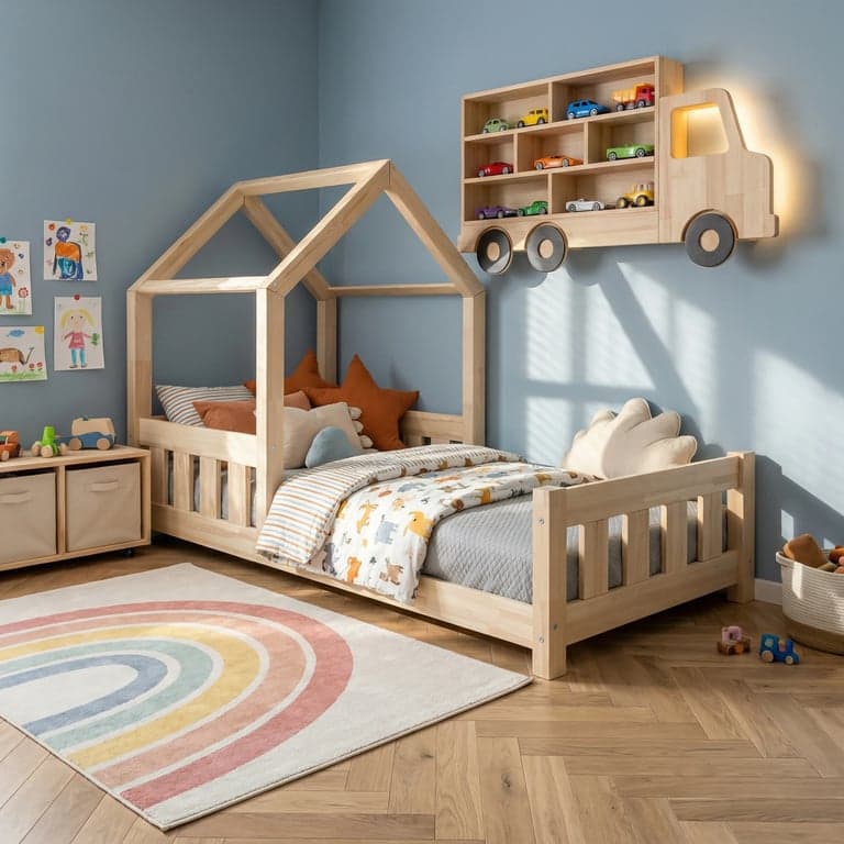 Mia&Lou House Bed Liam Natural 90 x 200 cm