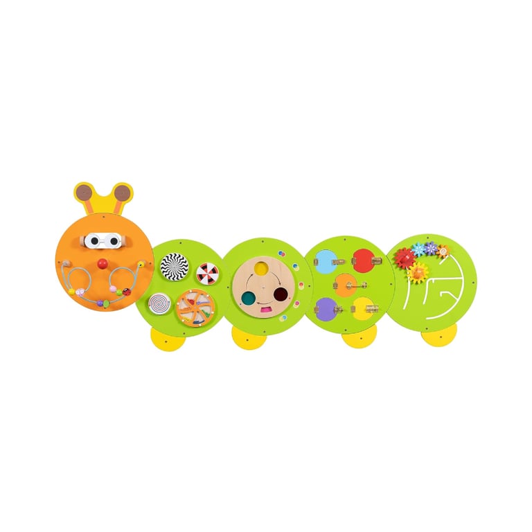 Montessori SPARK & WOW Caterpillar Sensory Activity Wall Busy Board