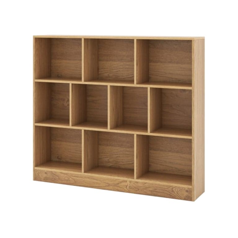 Costway Wooden Toy Organizer With 10 Cubes Natural