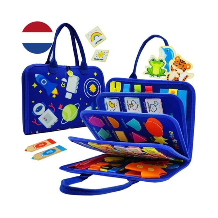 Montiplay Montessori Busy Book Blue