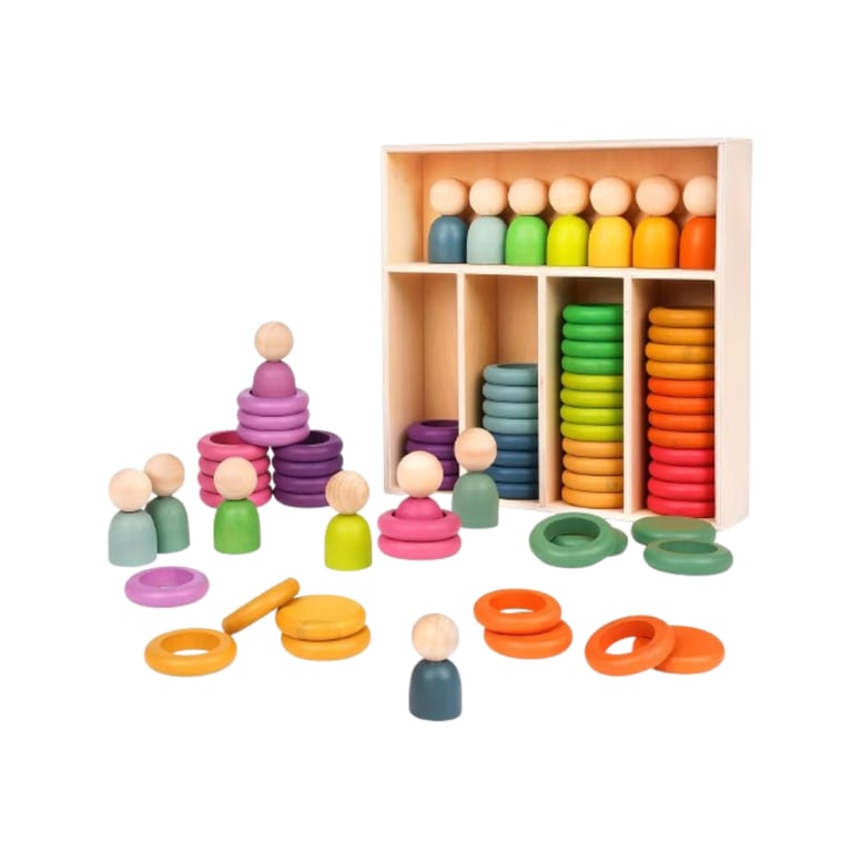 Montessori Seaside-Montessori Wooden Color Stacking Toy