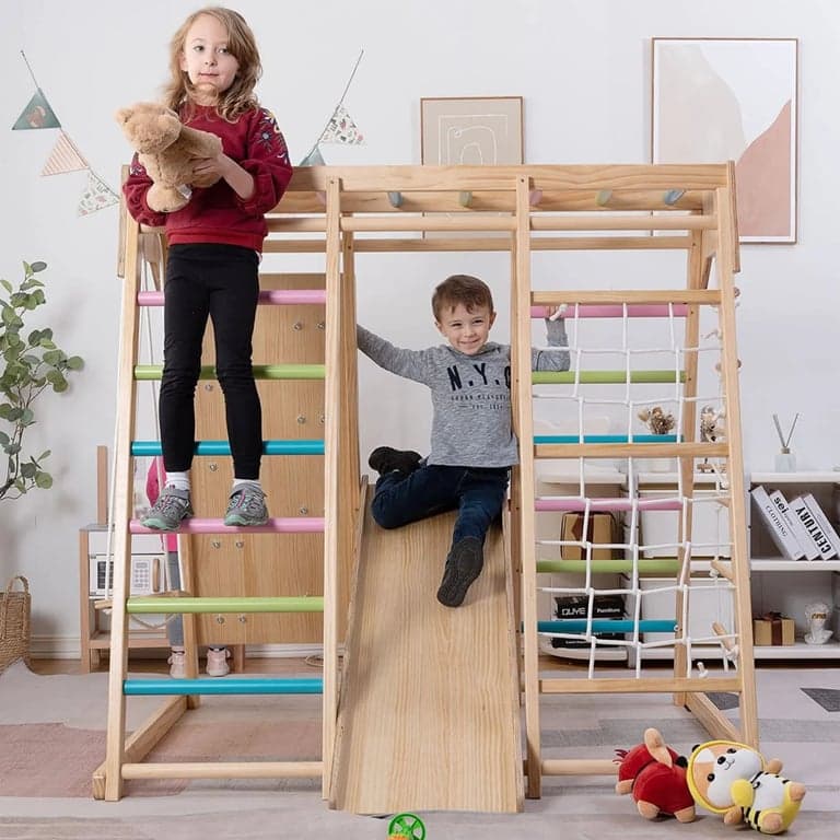 Avenlur Magnolia 7-in-1 Indoor Playground Medium Colored Bars