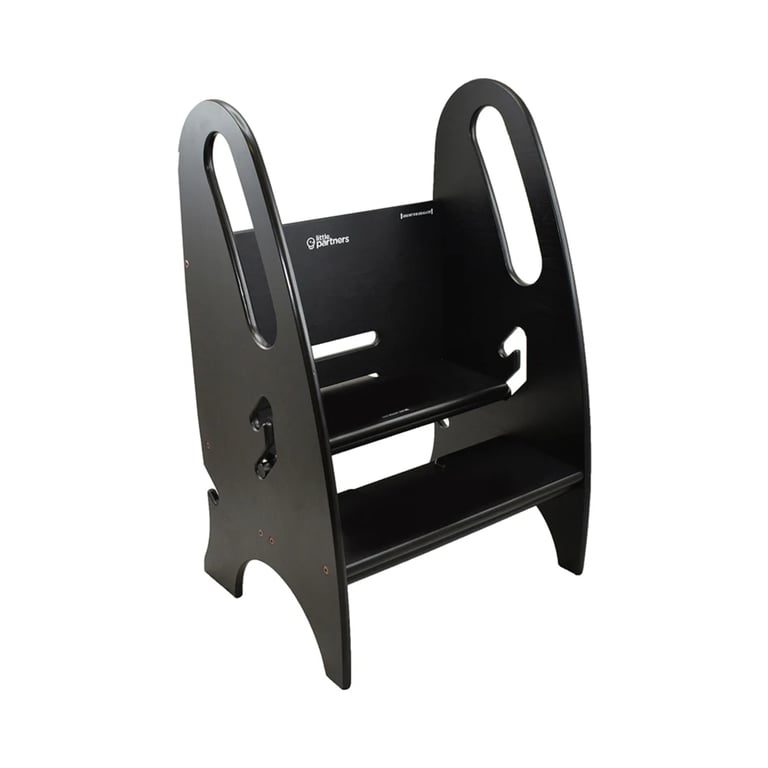 Montessori Little Partners 3-in-1 Growing Step Stool Ebony