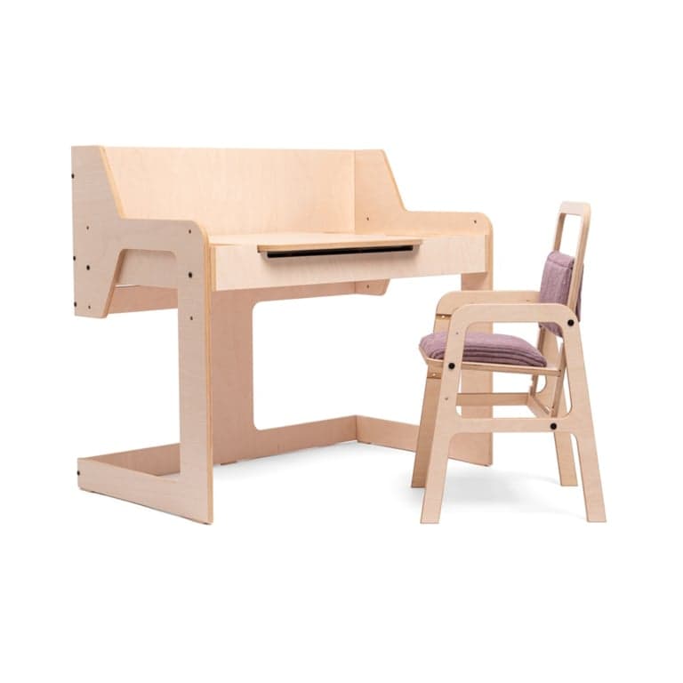 Luula Adjustable Children Montessori Table and Chair Set Cannon Pink