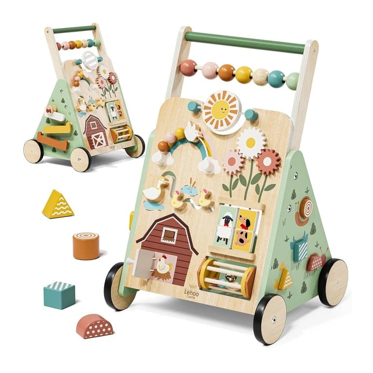 Lehoo Castle Wooden Baby Push Walker