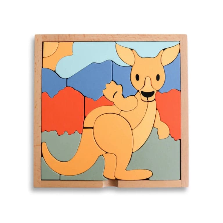 Stellavan & Papa 3-in-1 Small Block Puzzle Kangaroo