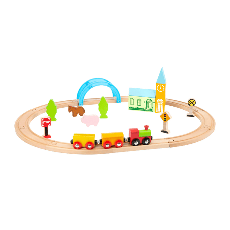 Montessori Small Foot Train Toys City and Country