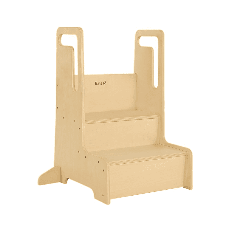 Montessori Bateso Large Kids Step Stool With Handles