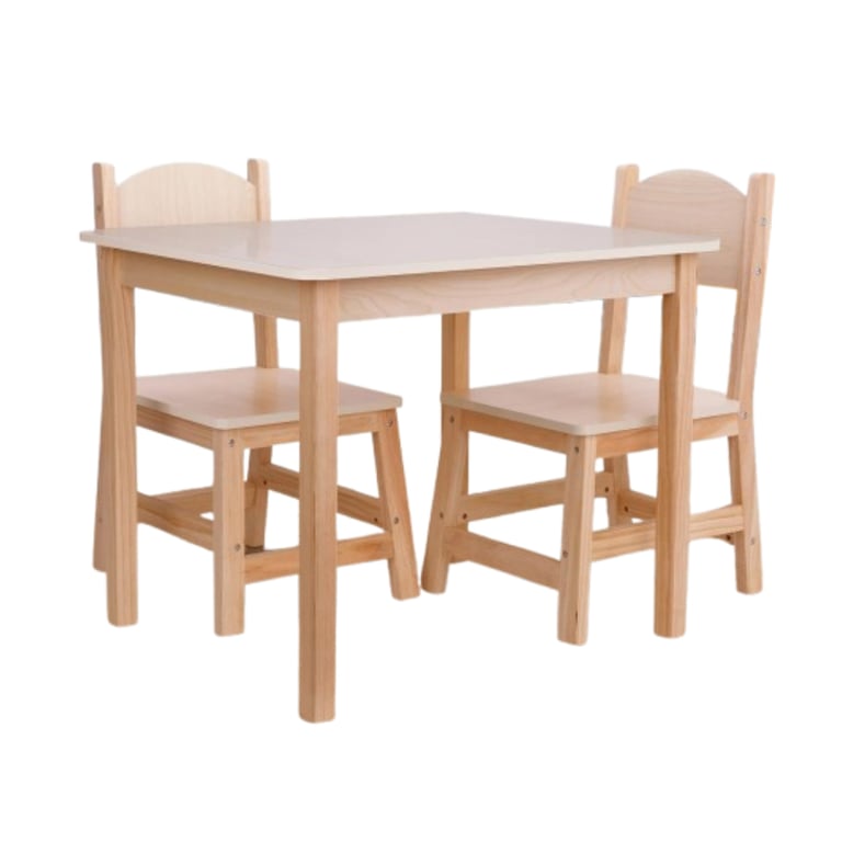 Montessori TOOKYLAND Wood Kids Table and Chairs Set