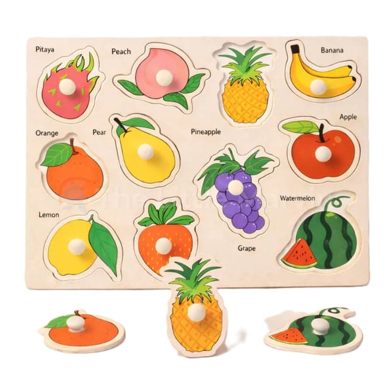 The Little Marvin Montessori Board Puzzle Fruit