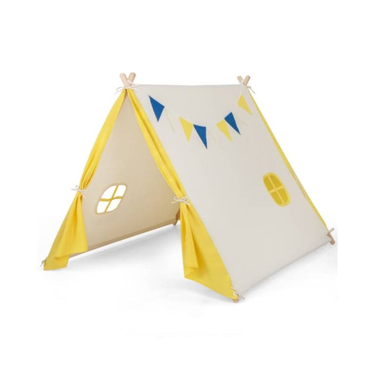 Costway Play Tent With Solid Wood Frame