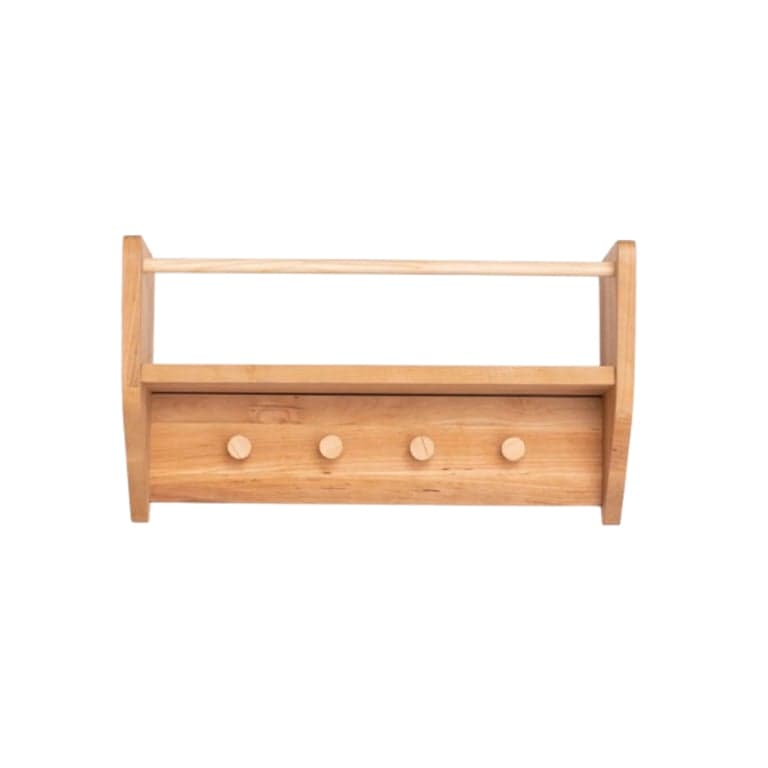 ChildUniverse Wall Shelf Small With Hooks