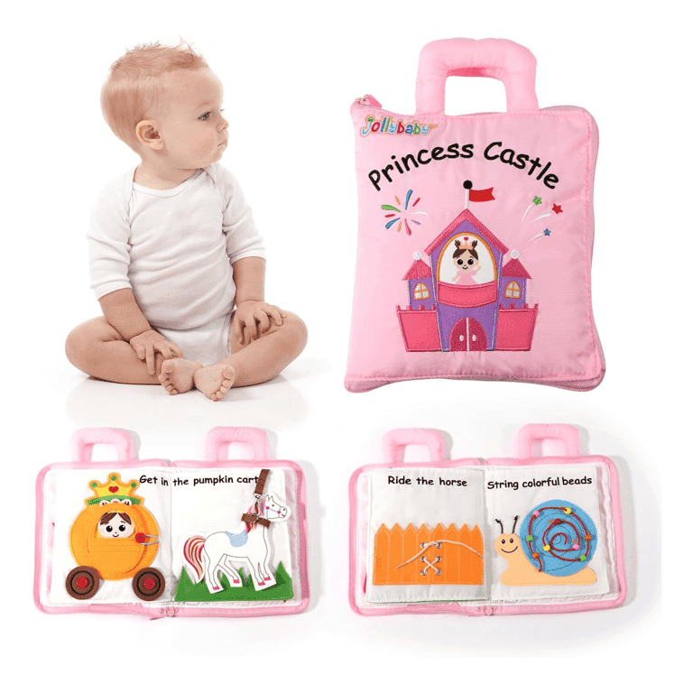 Montessori Jollybaby Baby Soft Busy Books Princess Castle