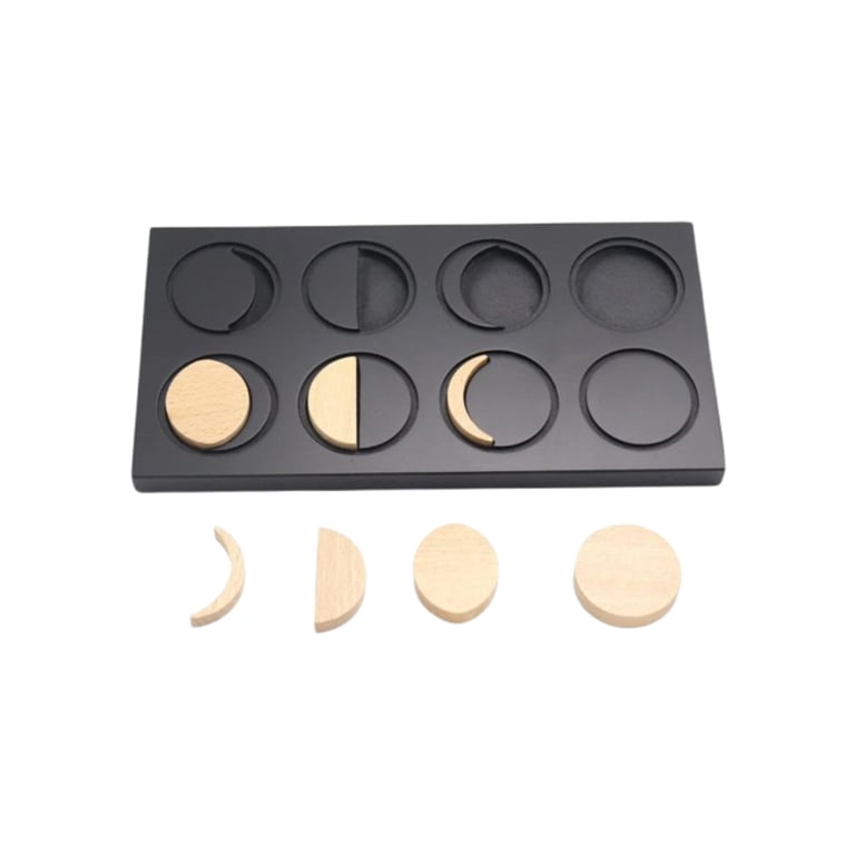 Montessori BippityBoppityBoo 8 Moon Phases Wooden Puzzle