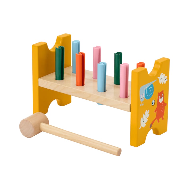 Montessori IKEA UPPSTÅ Toy Hammering Block Multicolor