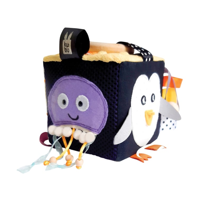 Montessori KubuToys Soft Activity Cube Penguin