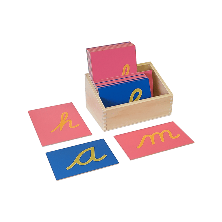 Montessori IFIT Lowercase Cursive Sandpaper Letters