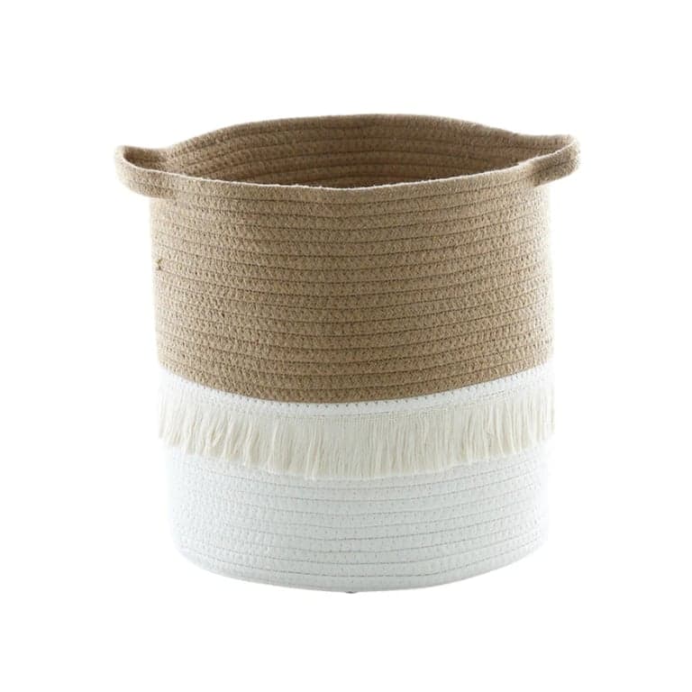 Wonder Space Basket Dual Color Tassel Brown