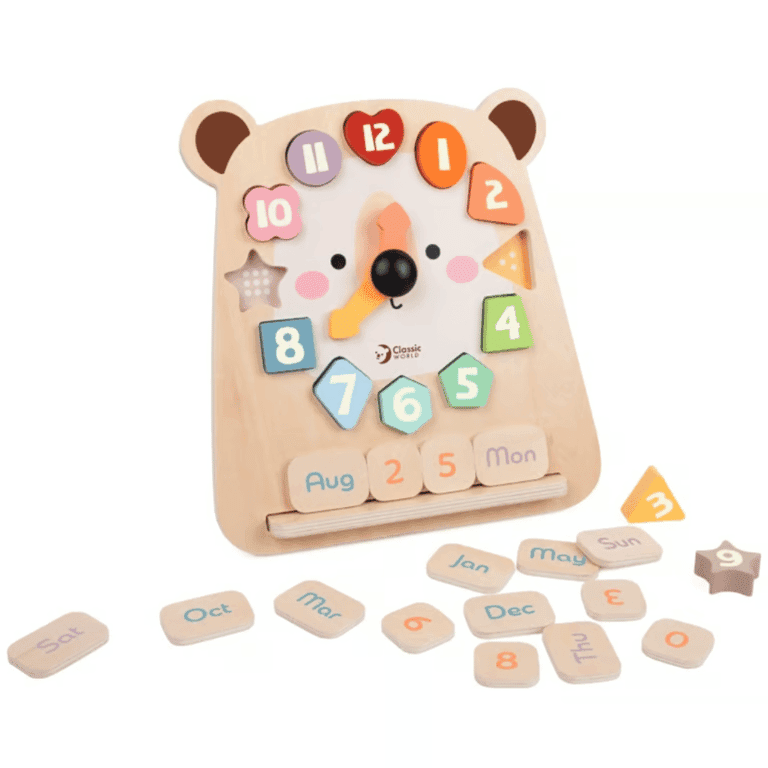 Classic World Clock Puzzle Teddy Bear