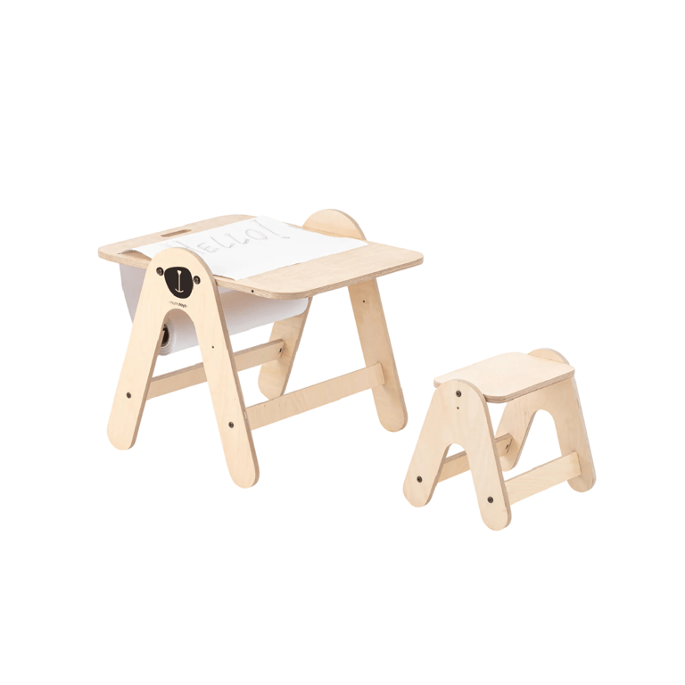 Montessori Mamatoyz Drawing Board Activity Table With Stool Bear