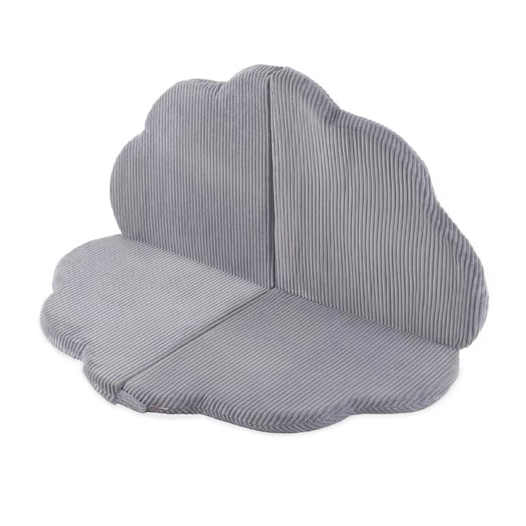 Plush Nest Corduroy Play Mat Flower Gray