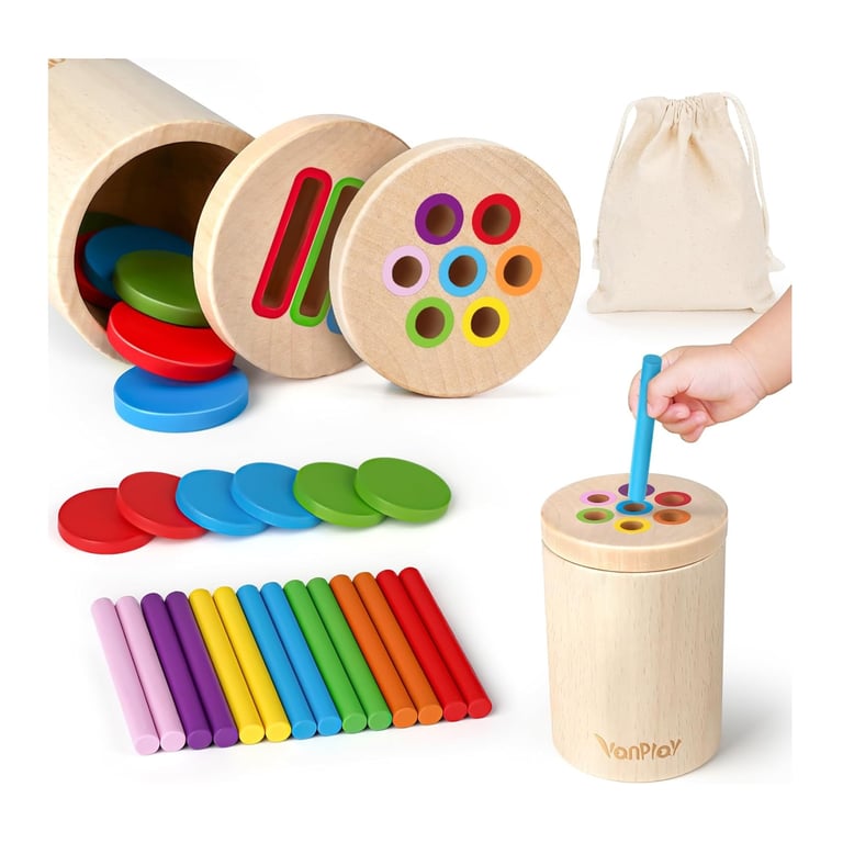 Montessori Vanplay 2-in-1 Color Sorting Toys