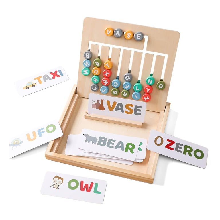 Montessori Macabaka Wooden Toy Word Spelling Games