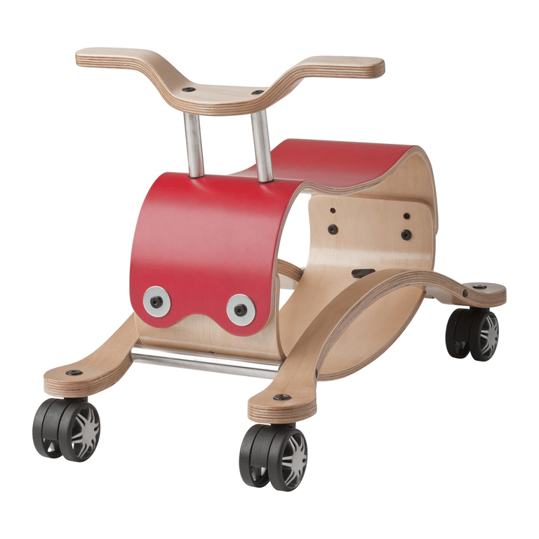 Montessori Wishbone Flip 2in1 Rock and Roll Ride On in Red