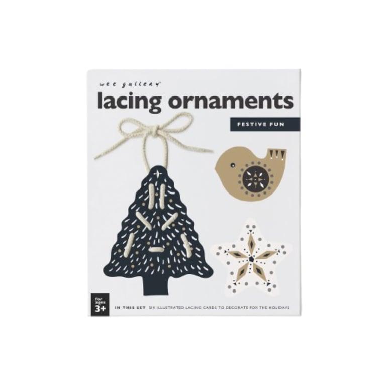 Montessori Wee Gallery Festive Fun Lacing Ornaments