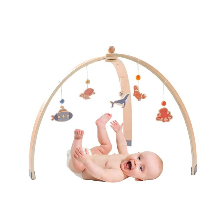 Montessori Ikubigu Foldable Wooden Baby Gym Ocean