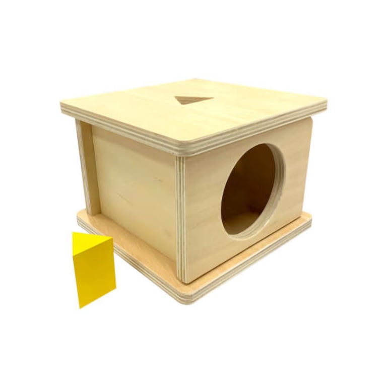 Montessori Educating Kids Imbucare Box With Triangle Prism