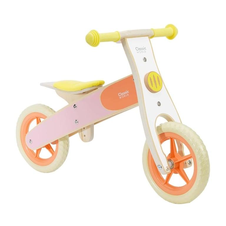 Montessori Classic World Push and Ride Wooden Balance Bike Pastel Color